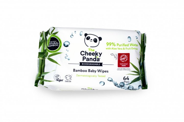 Ekologické detské obrúsky The Cheeky Panda 64 ks